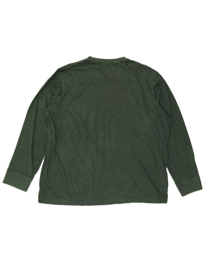 EDDIE BAUER Haut Legendwash à manches longues pour homme en coton vert 2XL