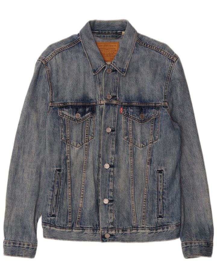 Levi's Veste en Jean Homme UK 38 Bleu Moyen Coton