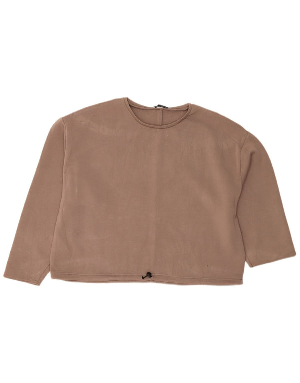 Zara Chemisier court surdimensionné pour femme UK 18 XL Marron