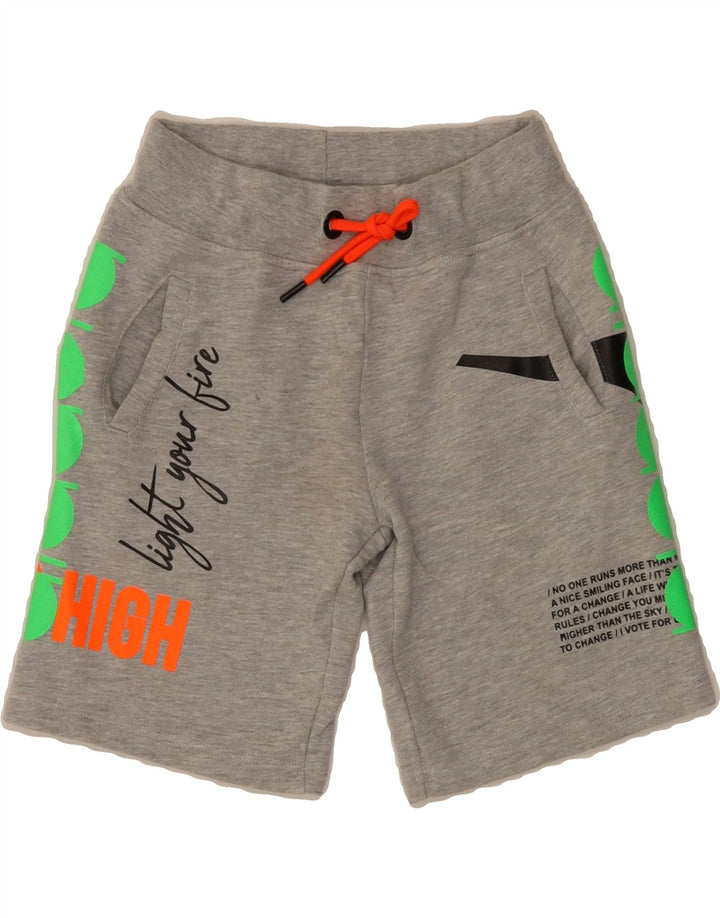 DIADORA Boys Graphic Sport Shorts 9-10 Years  Grey Vintage Diadora and Second-Hand Diadora from Messina Hembry 