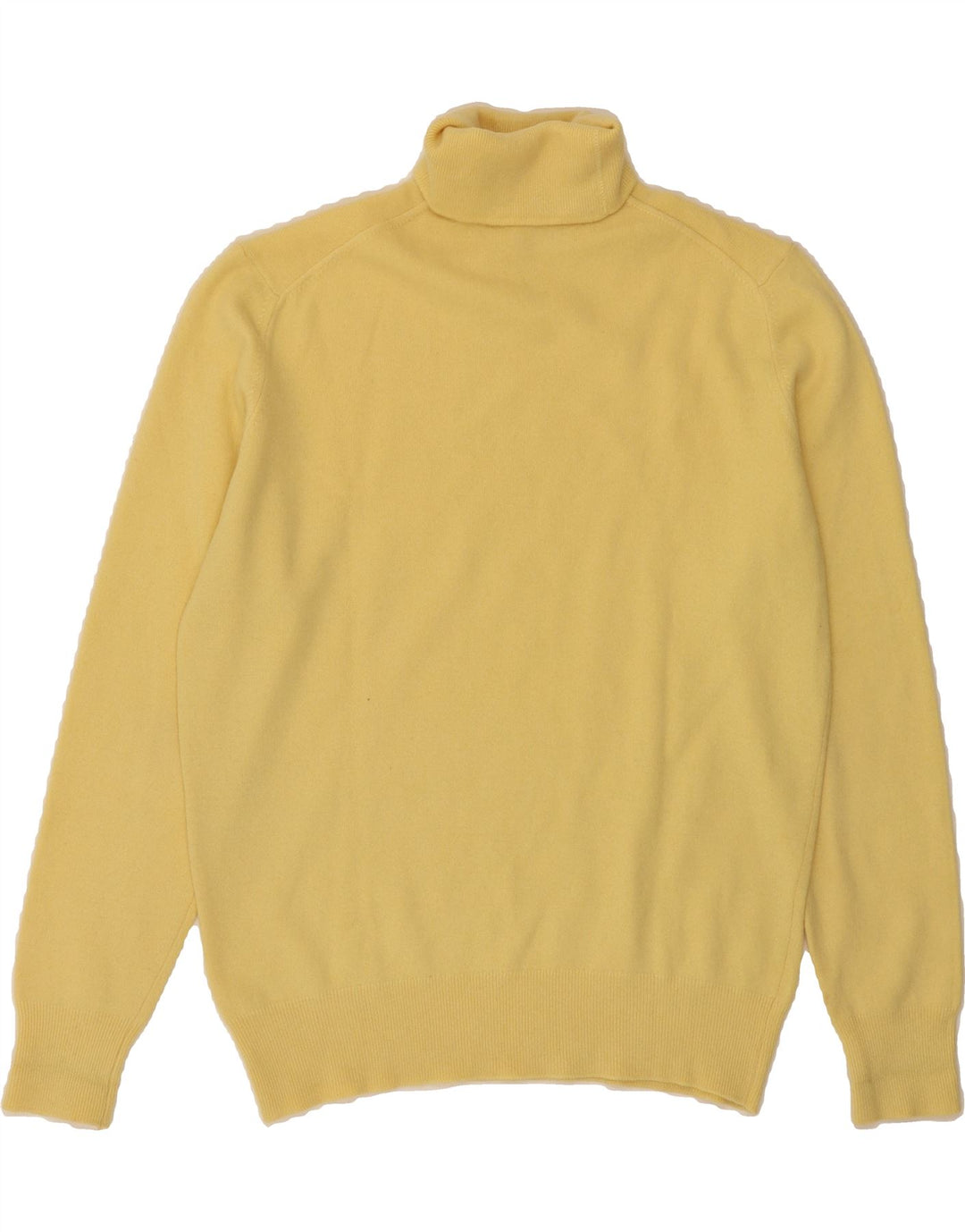 VINTAGE Womens Roll Neck Jumper Sweater UK 12 Medium Yellow Vintage Vintage and Second-Hand Vintage from Messina Hembry 