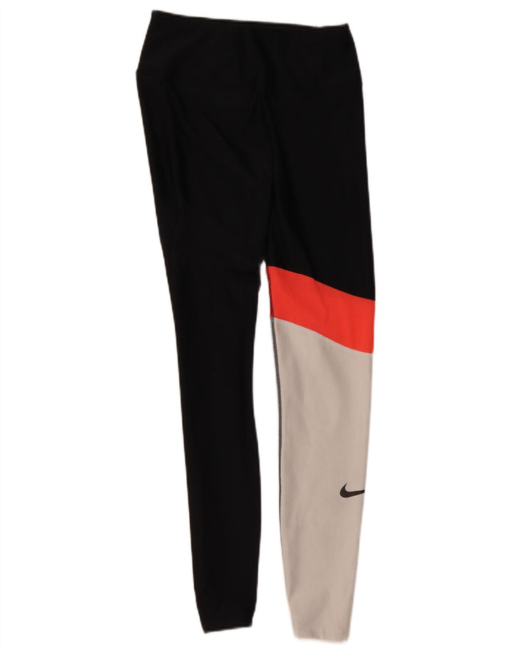 Legging Nike Dri Fit pour femme UK 10 Small Noir Colorblock Polyester