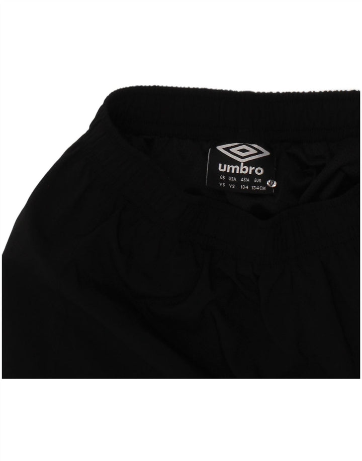 UMBRO Short de sport garçon 8-9 ans noir polyester