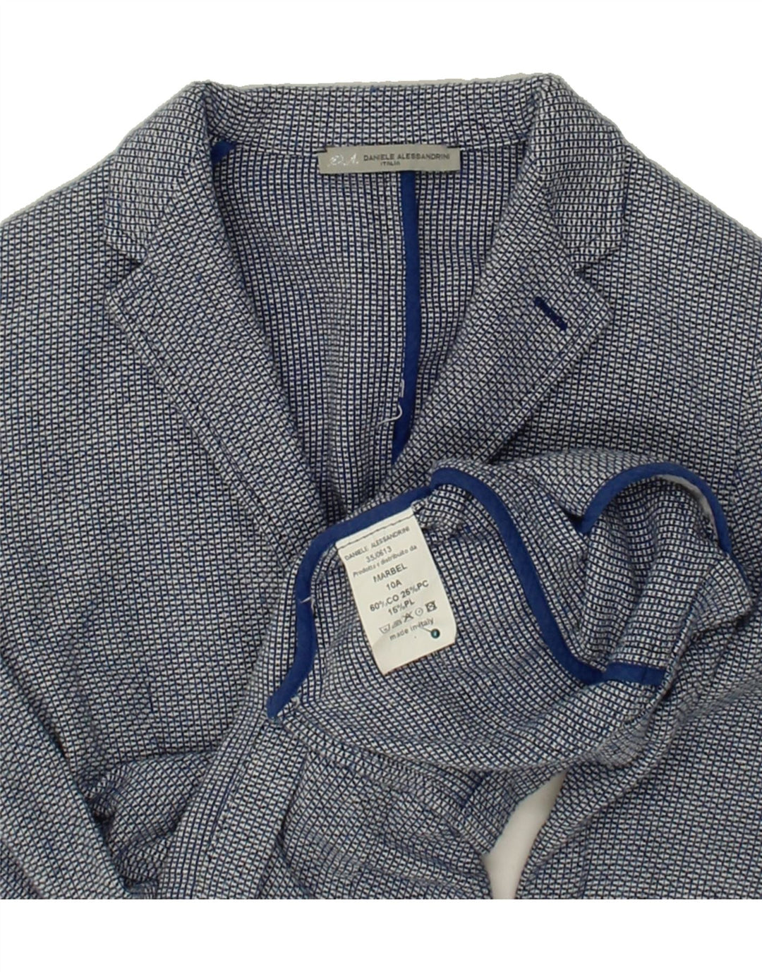 DANIELE ALESSANDRINI Girls 2 Button Blazer Jacket 9-10 Years Navy Blue Vintage Daniele Alessandrini and Second-Hand Daniele Alessandrini from Messina Hembry 