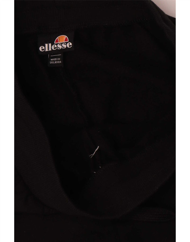 Ellesse Pantalon de survêtement pour homme en coton noir Taille S
