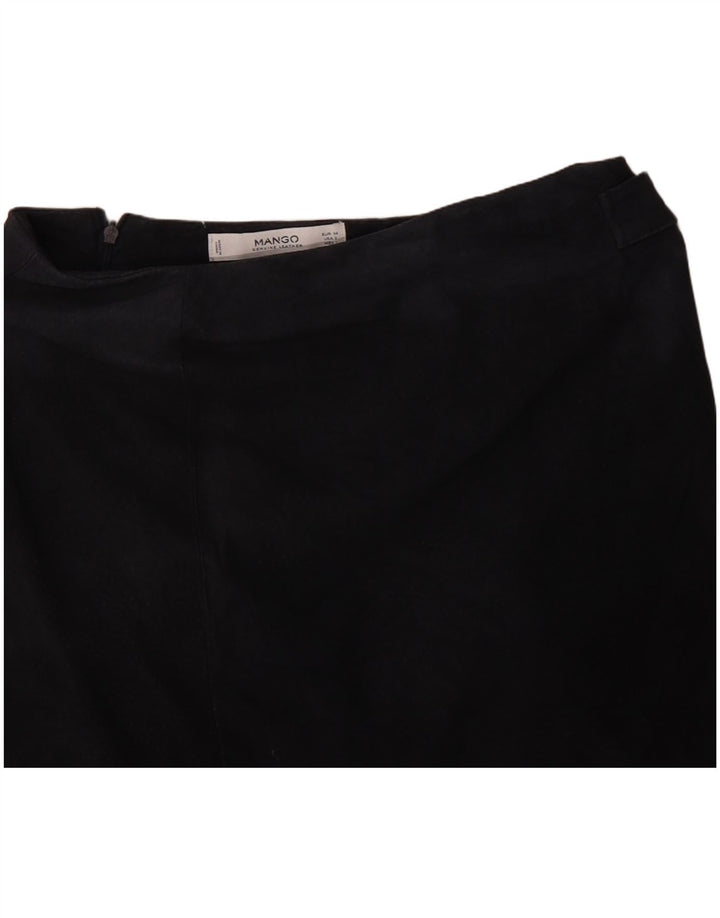 Mango Mini jupe en daim pour femme EU 34 XS W28 cuir bleu marine
