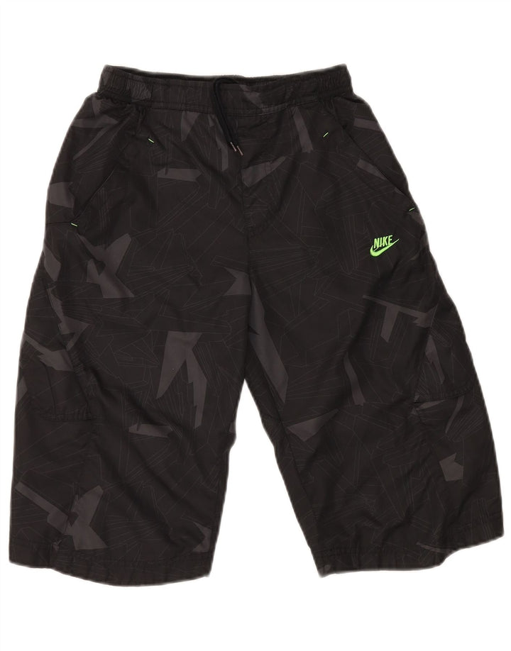 NIKE Short de sport garçon 12-13 ans Grand Noir Géométrique Polyester