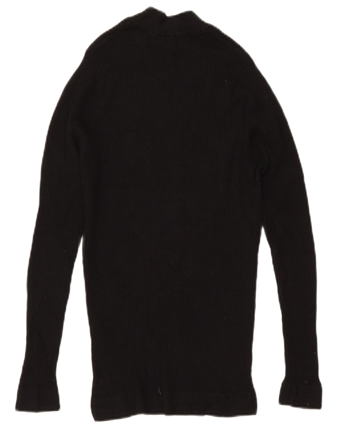 ZARA Pull à col roulé pour femme UK 8 Small Noir Viscose