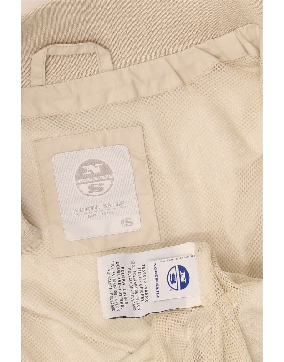 NORTH SAILS Veste Bomber Femme UK 10 Petit Beige Polyamide