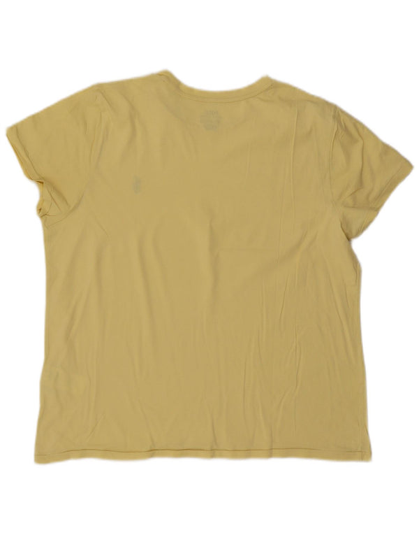 Polo Ralph Lauren T-Shirt Femme Top UK 18 XL Coton Jaune