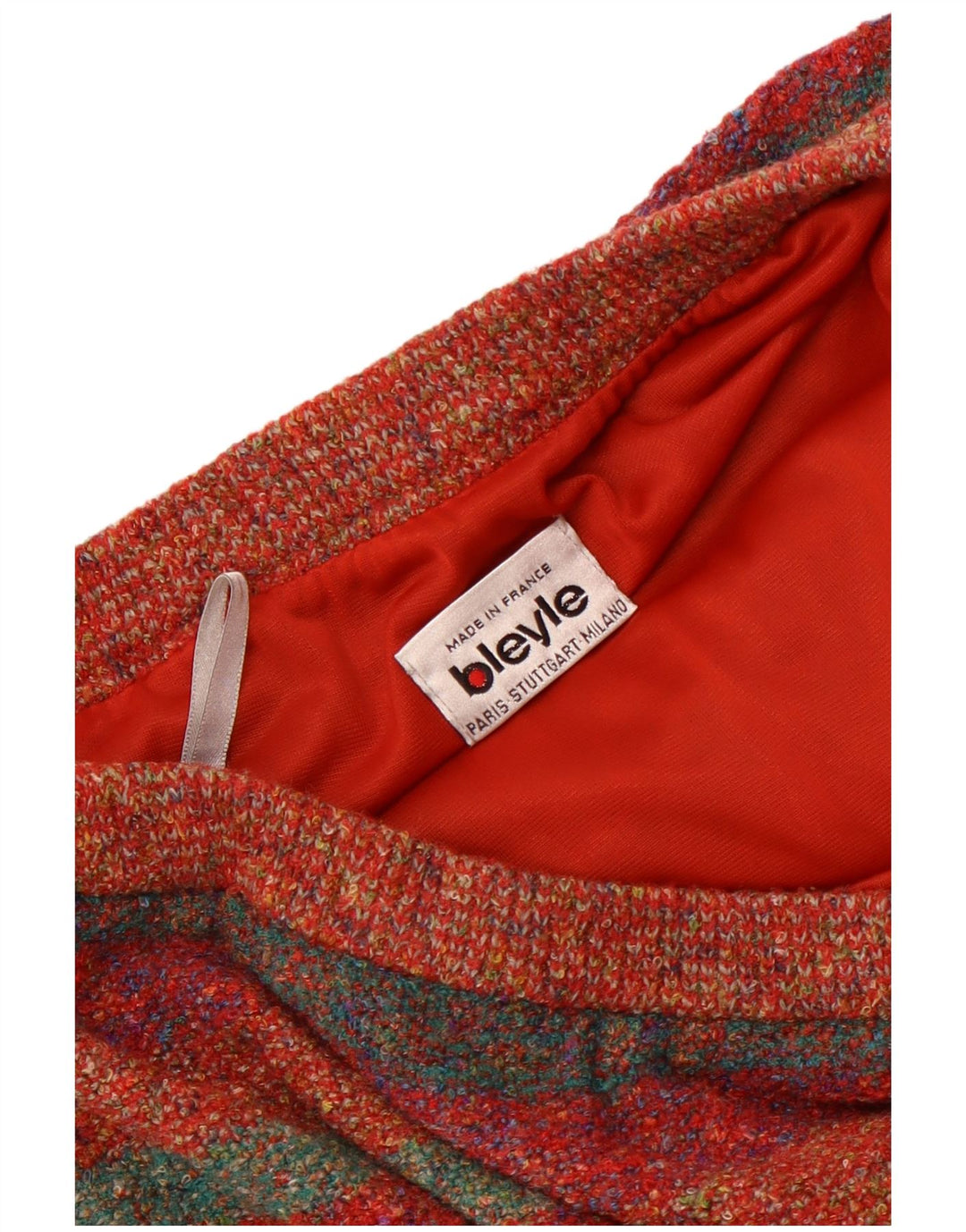 Bleyle Jupe trapèze en tricot pour femme EU 42 Large W32 Laine rayée multicolore