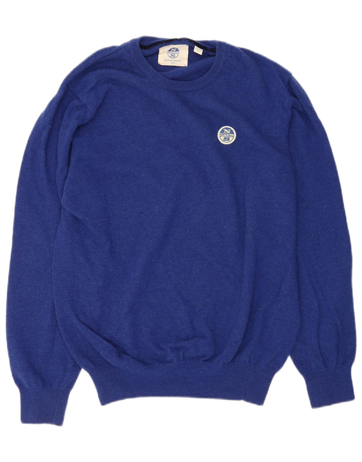 North Sails Pull à col rond pour homme 2XL en laine bleue