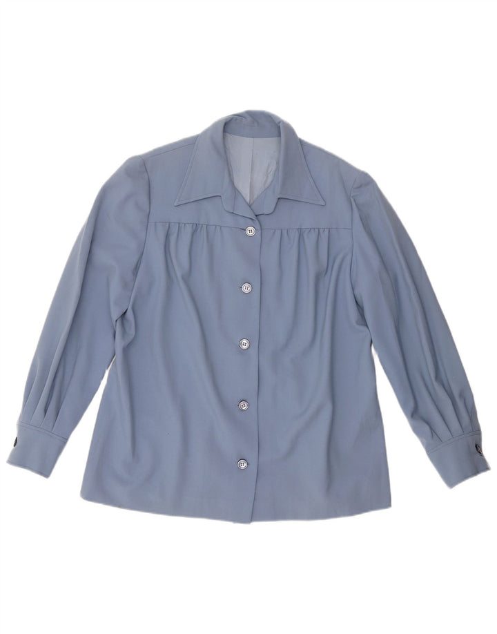 VINTAGE Chemise Femme UK 18 XL Bleu