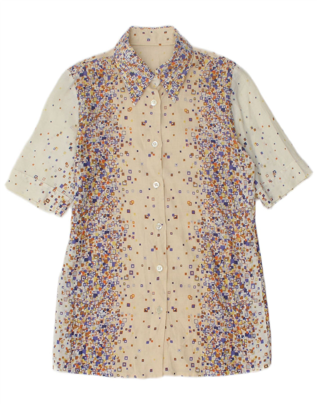 PANCALDI & B Ensemble jupe 2 pièces pour femme UK 4 XS W24 Coton géométrique beige