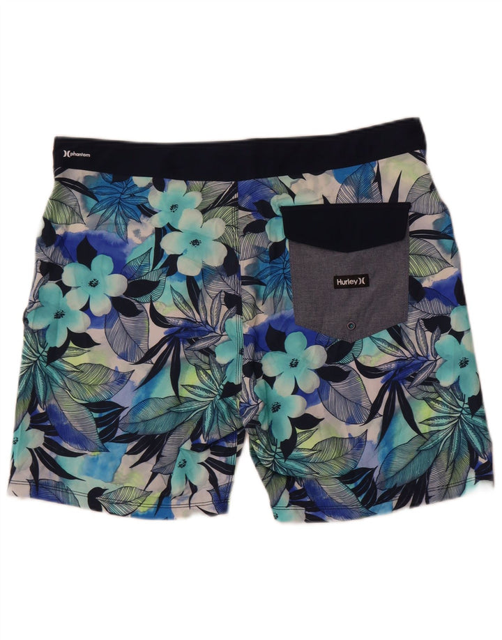 Hurley Short de Bain Phantom Homme Bleu Floral Large