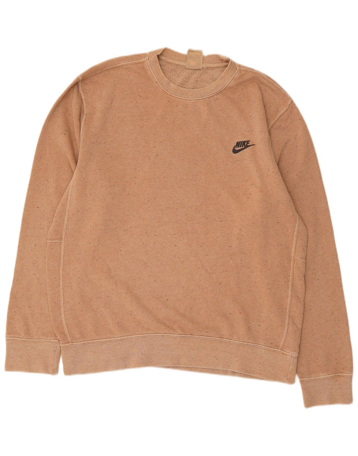 Nike Sweat-shirt en coton moucheté beige moyen pour homme