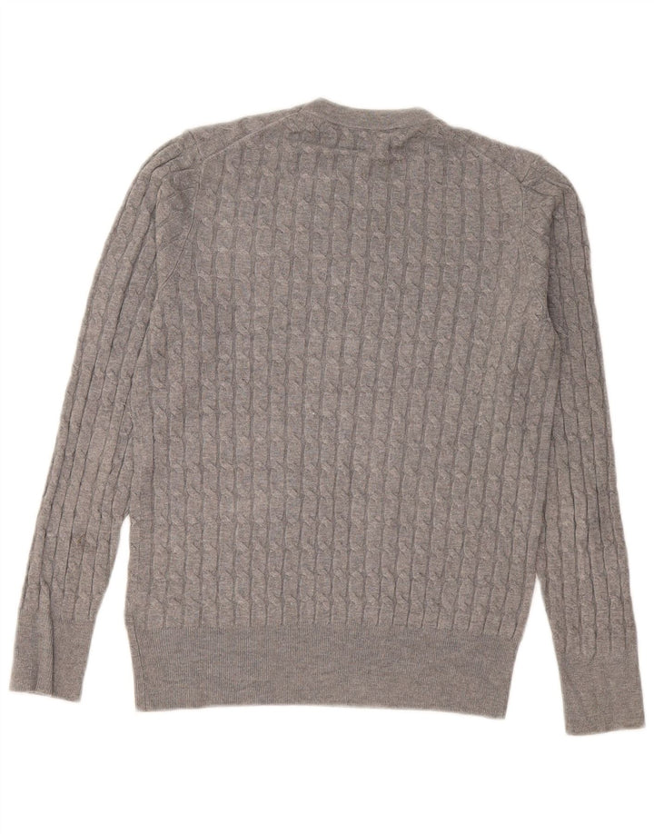 Zara Pull Col Rond Homme Gris Moyen Viscose