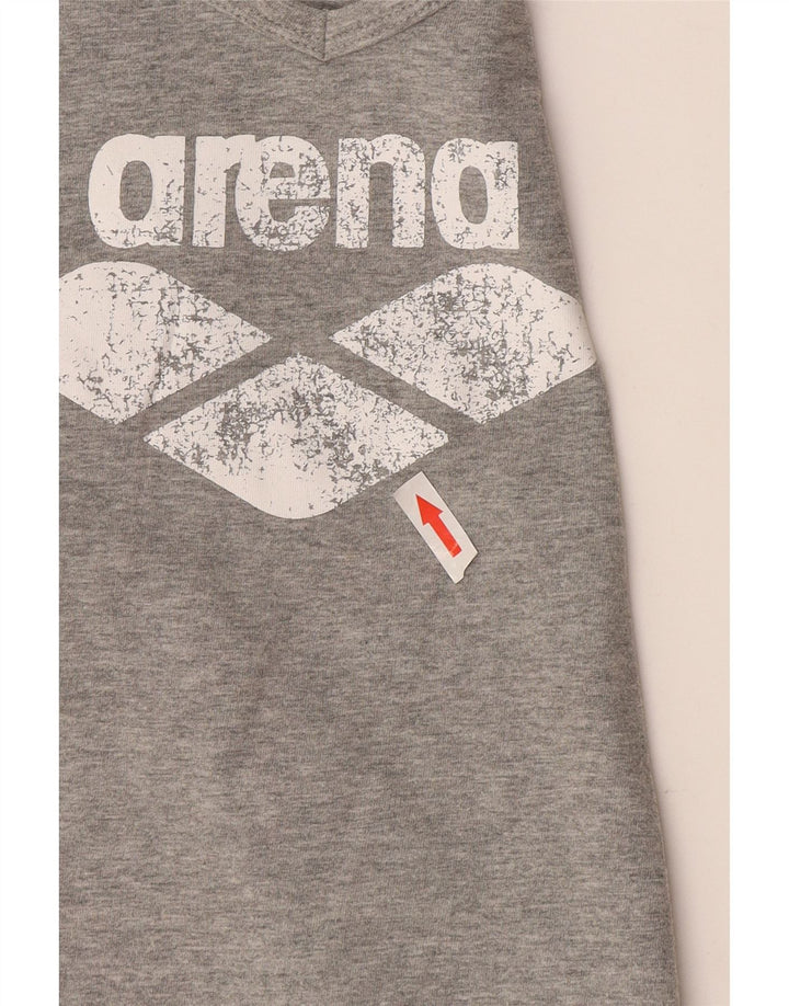 Arena Haut graphique à manches longues pour femme UK 14 Large Gris Moucheté