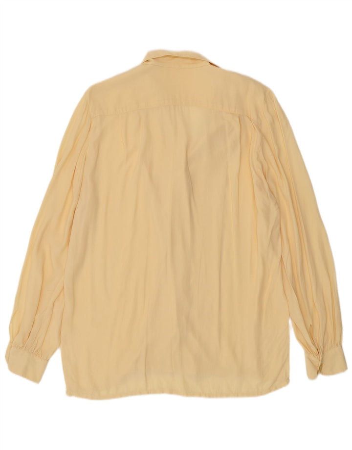 chemise femme vintage UK 16 Grand Jaune