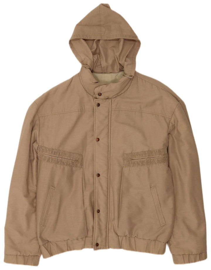 Veste coupe-vent à capuche vintage pour homme EU 52 XL Marron