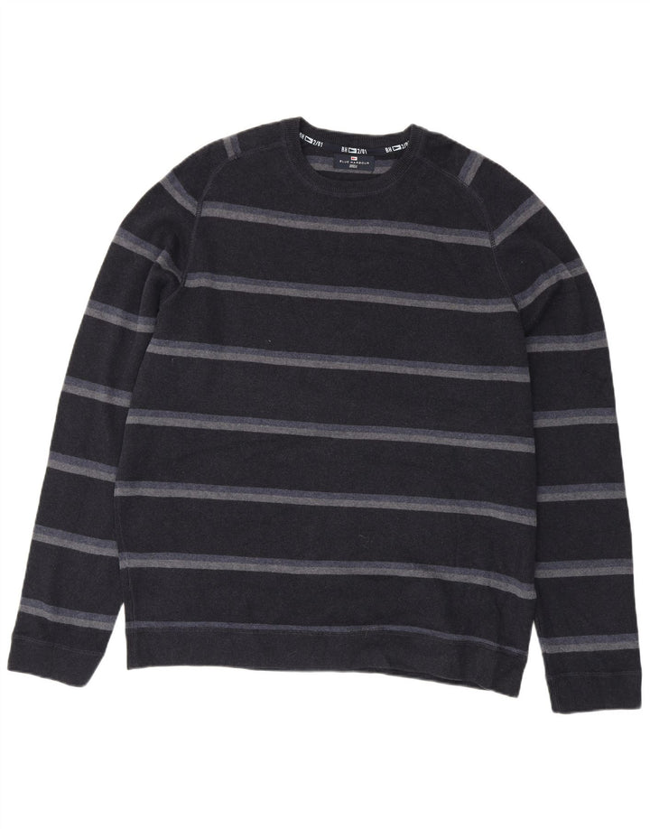 Marks & Spencer Pull à col rond bleu Harbour pour homme 2XL Noir