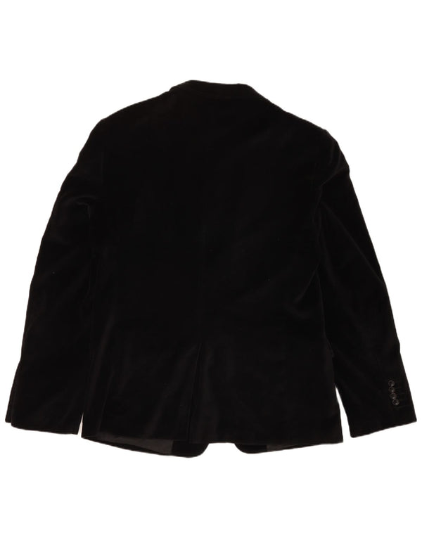 Calliope Veste blazer en velours à 2 boutons pour homme IT 52 XL en coton noir