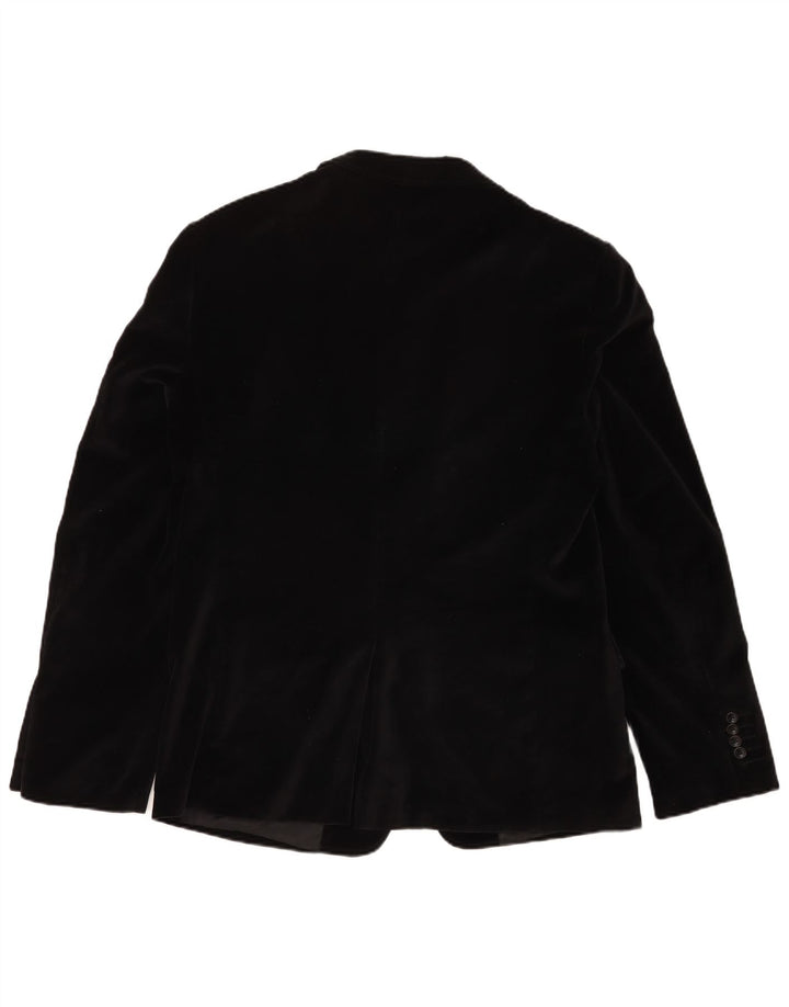 Calliope Veste blazer en velours à 2 boutons pour homme IT 52 XL en coton noir