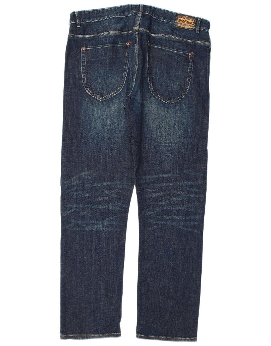 Superdry Jean Droit W36 L32 Bleu Coton Homme