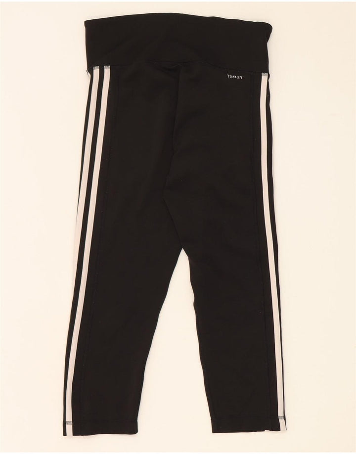 Adidas Climalite Capri Leggings UK 8/10 Petit Noir Polyester