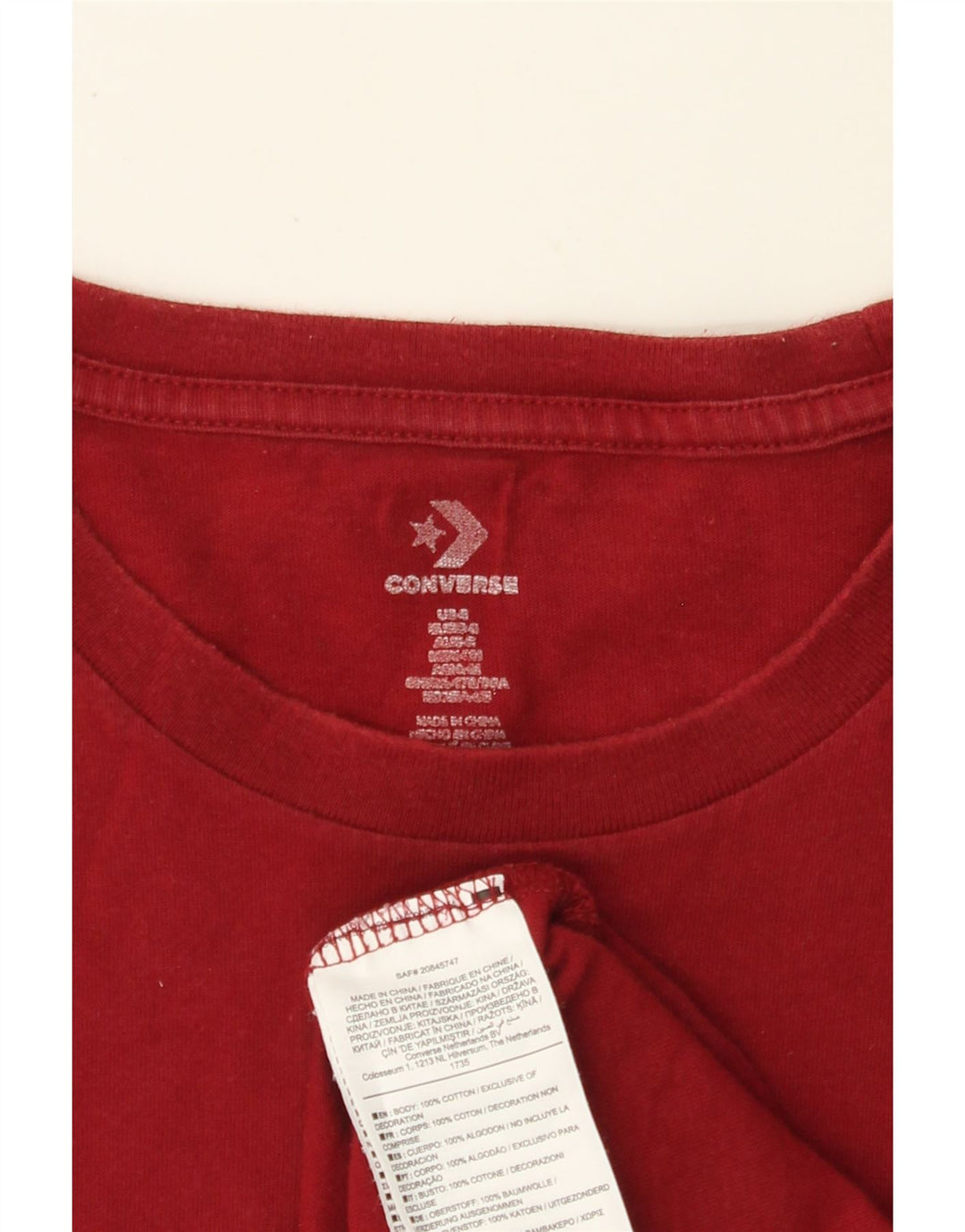 CONVERSE T-Shirt Homme Petit Rouge Coton