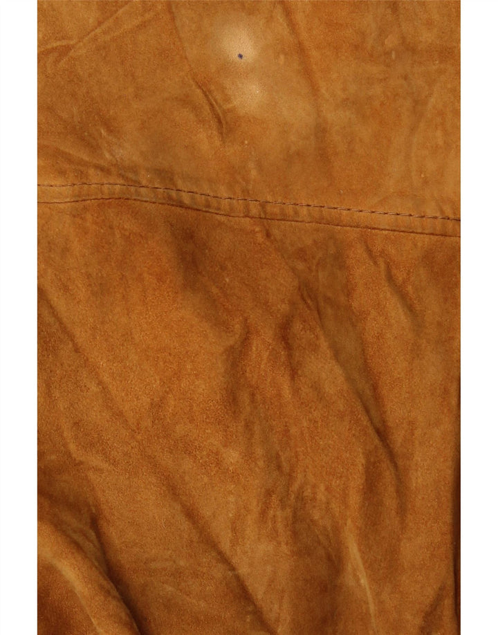 VINTAGE Veste bomber en daim pour homme UK 38 Beige moyen