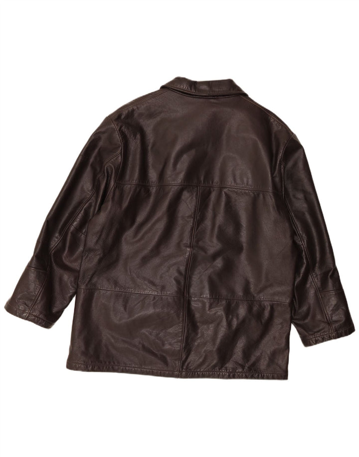 Veste en cuir homme vintage IT 48 Cuir marron moyen