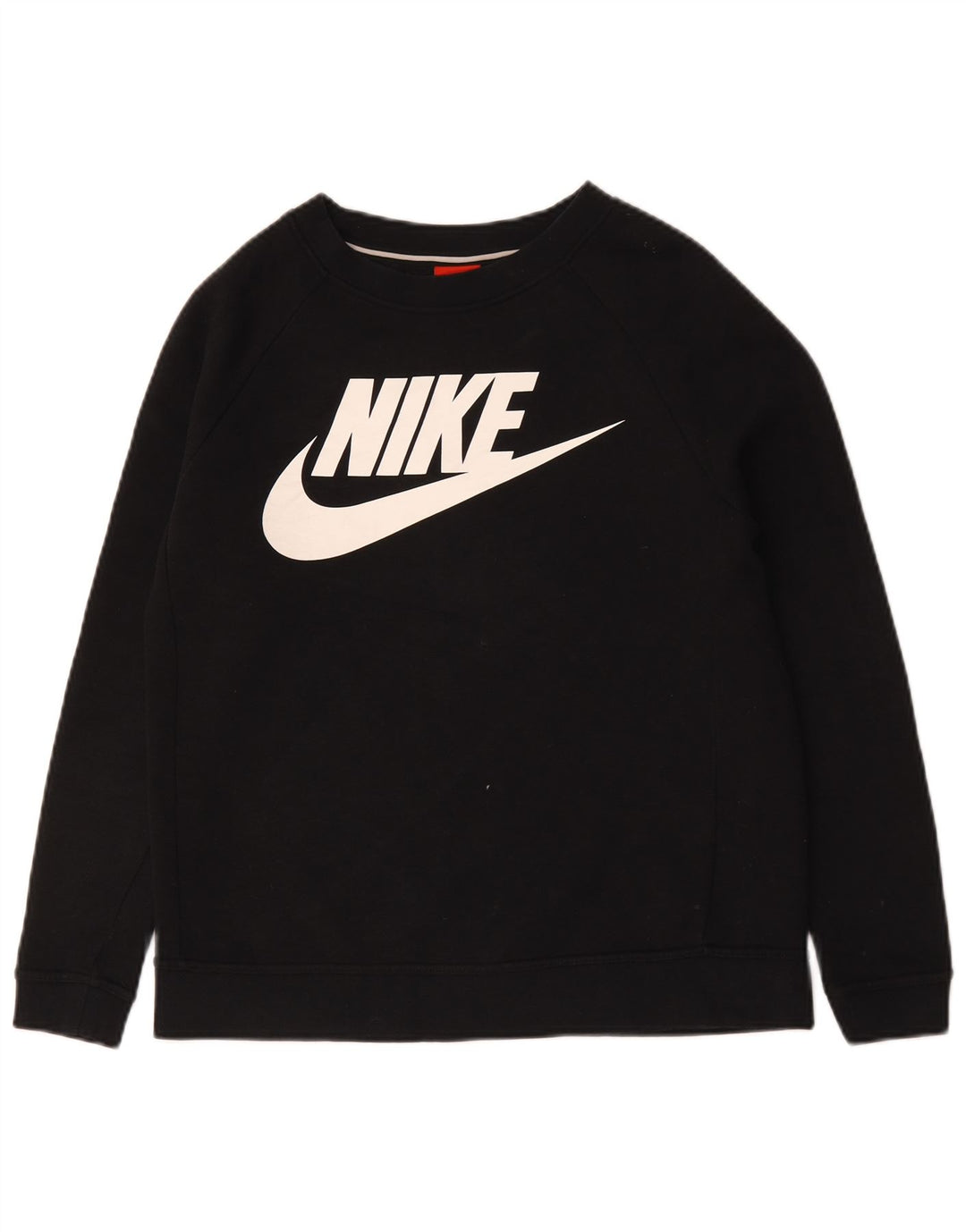 Nike Sweat-shirt surdimensionné graphique pour femme UK 10 Petit coton noir