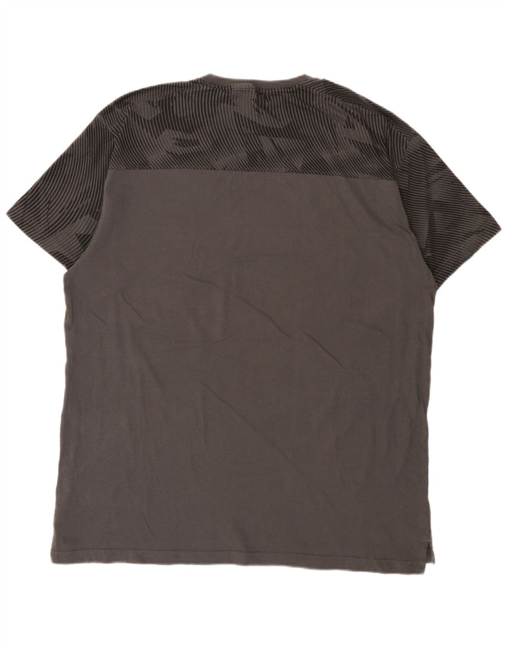 Puma T-Shirt Top XL Homme Gris Géométrique