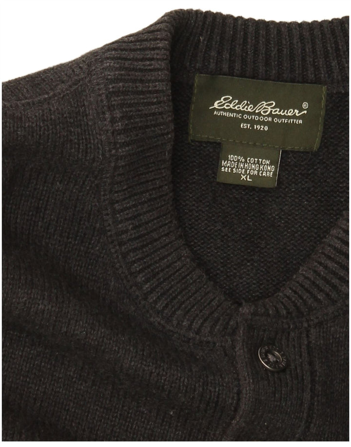 EDDIE BAUER Pull col rond pour homme XL en coton gris