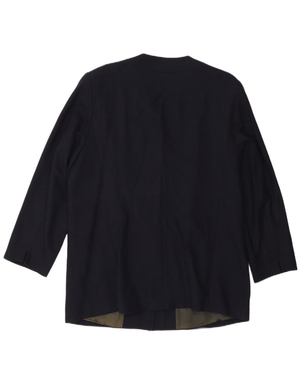 Personal Choice Veste Blazer 3 Boutons Femme UK 18 XL Laine Bleu Marine