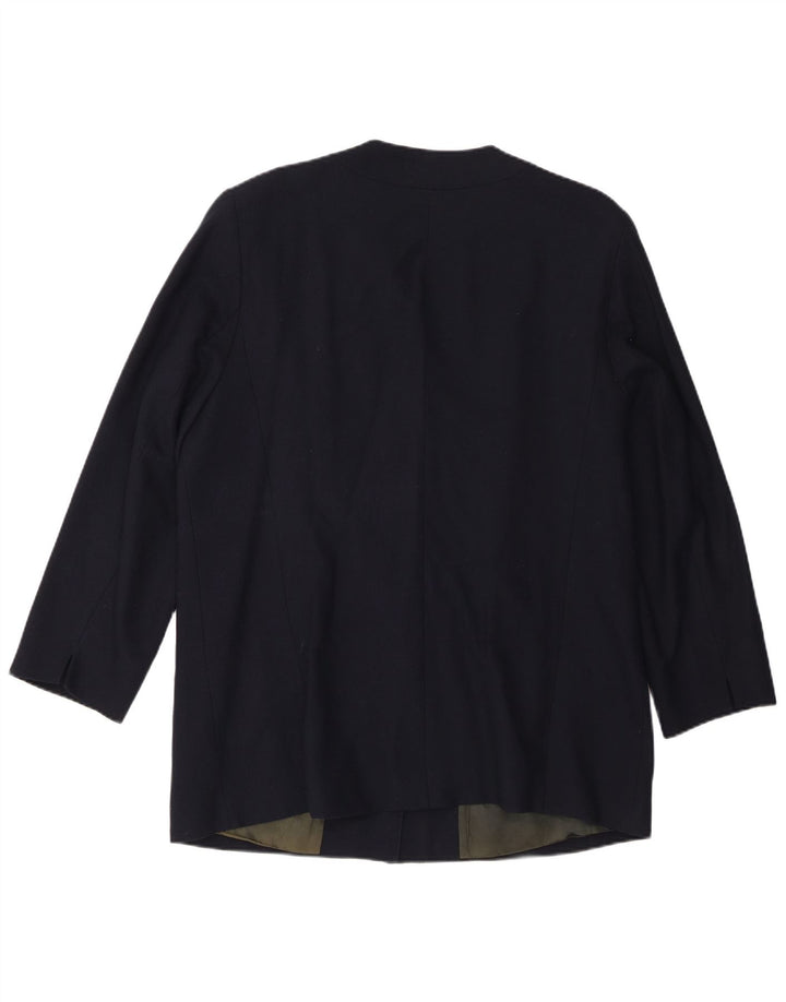 Personal Choice Veste Blazer 3 Boutons Femme UK 18 XL Laine Bleu Marine