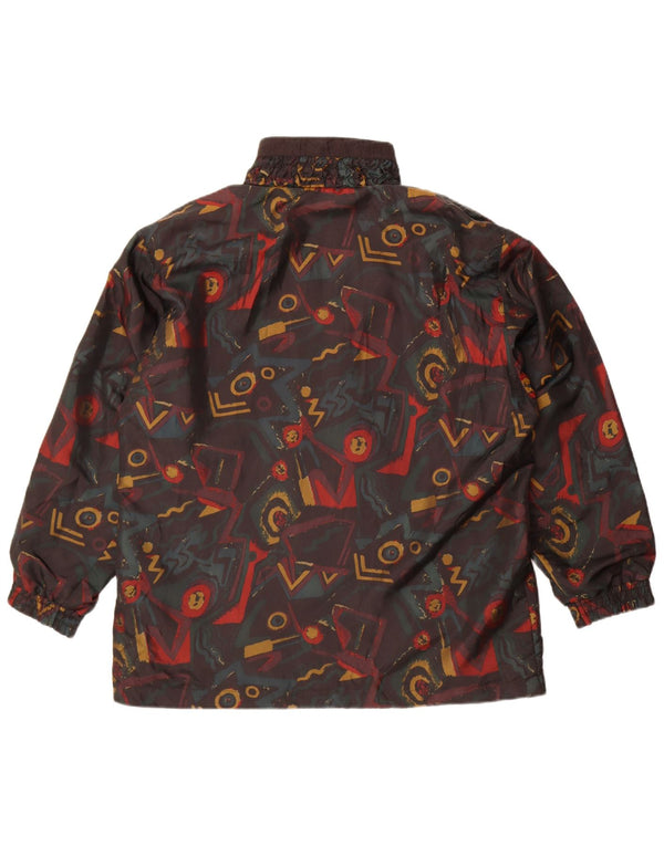 Lavon Womens Abstract Pattern Bomber Jacket UK 16 Grand Nylon Noir