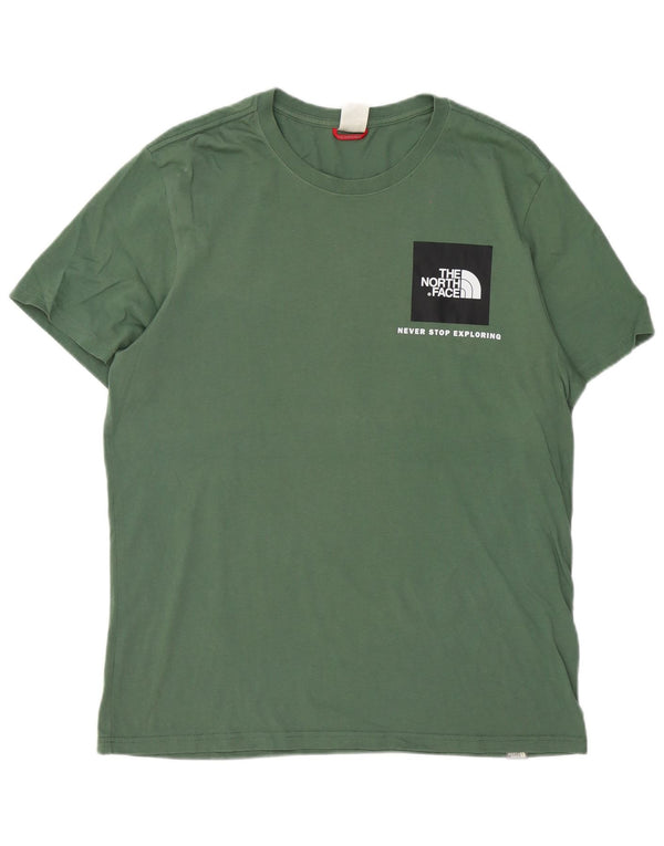 The North Face T-shirt graphique pour hommes, grand, vert, coton