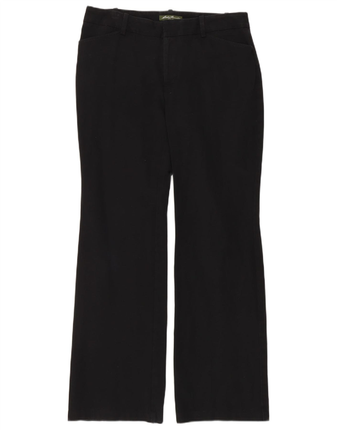 Eddie Bauer Pantalon décontracté bootcut pour femme US 12 Large W34 L34 Coton noir