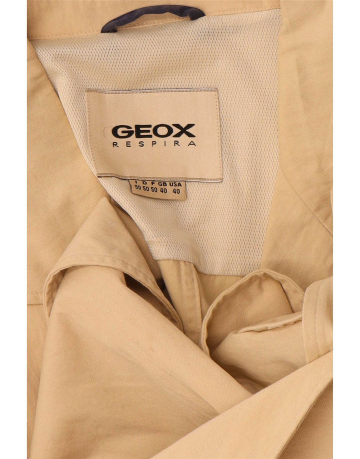 Geox Veste blazer Respira 3 boutons pour homme UK 40 Large Beige Coton