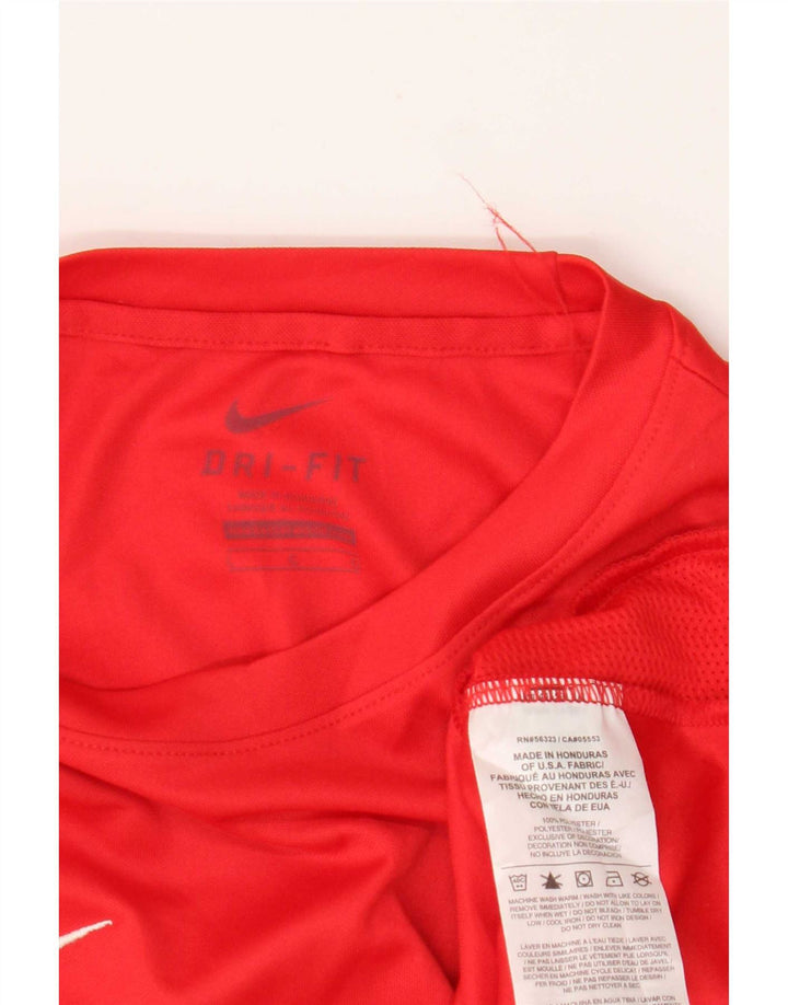 Nike Garçons Dri Fit Graphic T-Shirt Top 12-13 ans Grand Rouge Polyester
