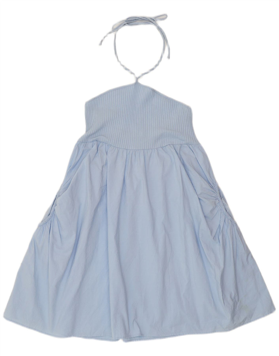 ZARA Robe dos nu pour femme UK 12 Bleu moyen