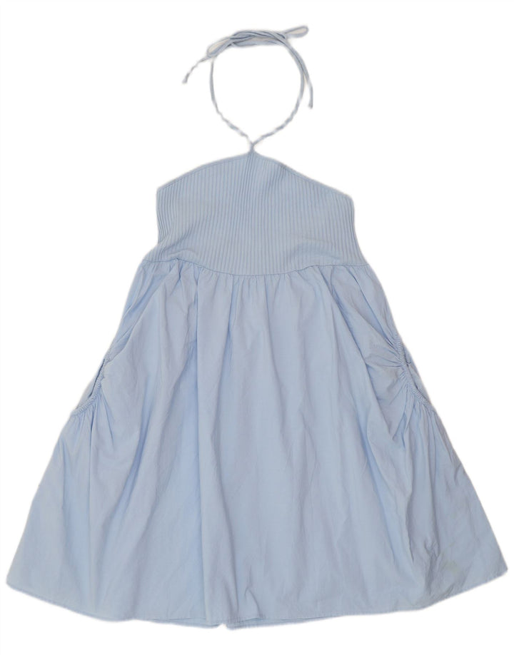 ZARA Robe dos nu pour femme UK 12 Bleu moyen
