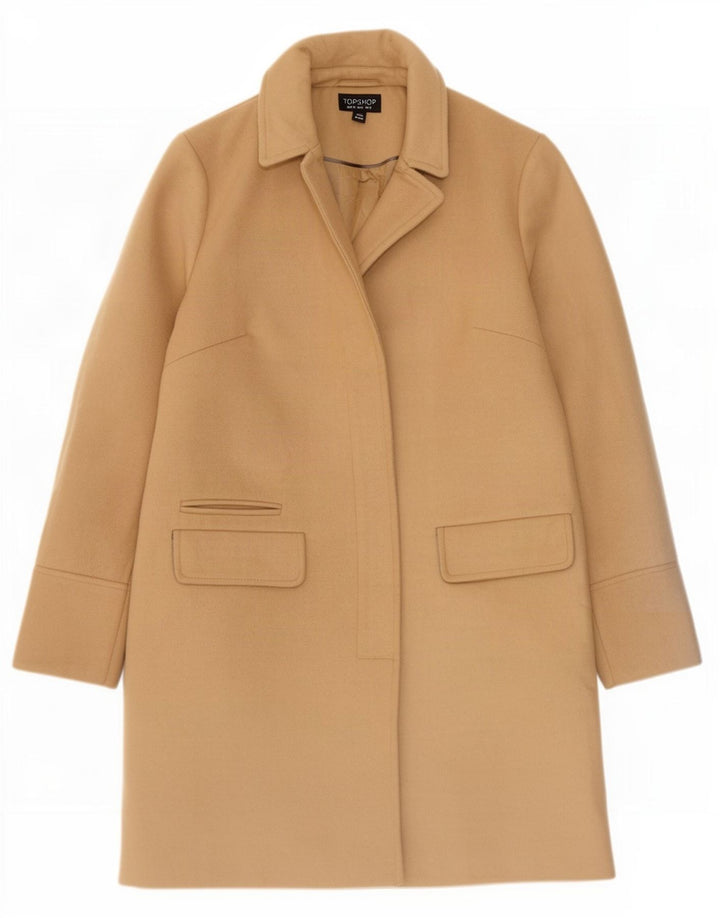 Topshop Manteau Femme UK 8 Petit Beige Polyester