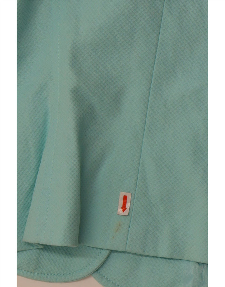 Luisa Spagnoli Veste Blazer 3 Boutons Femme IT 40 Petit Coton Turquoise