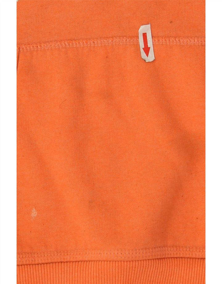 Superdry Pull à capuche graphique pour femme UK 10 Small Orange Polyester