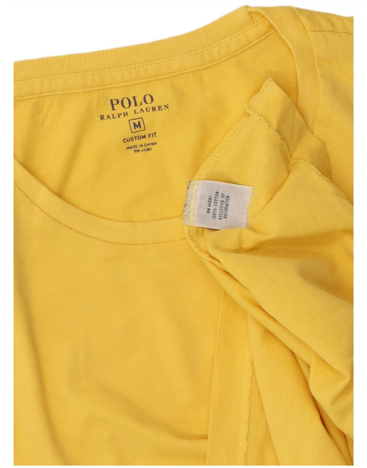 Polo Ralph Lauren T-shirt ajusté sur mesure pour homme en coton jaune moyen
