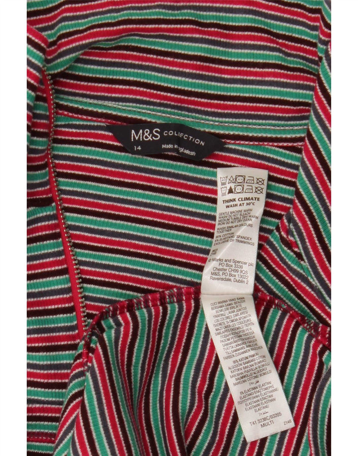 Marks & Spencer Haut à manches longues pour femme UK 44 Medium Multicolore Rayé