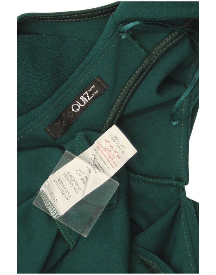 Quiz Robe fourreau sans manches pour femme UK 42 Vert moyen Polyester